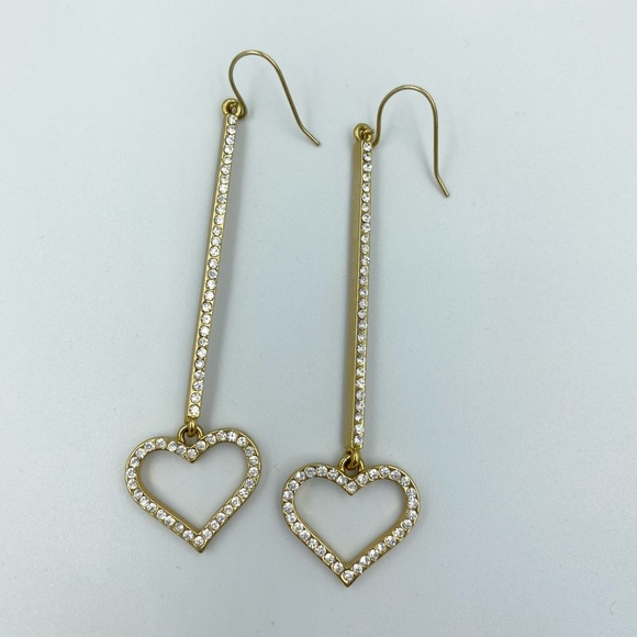 Bebe Heart Drop Earrings - Picture 1 of 3